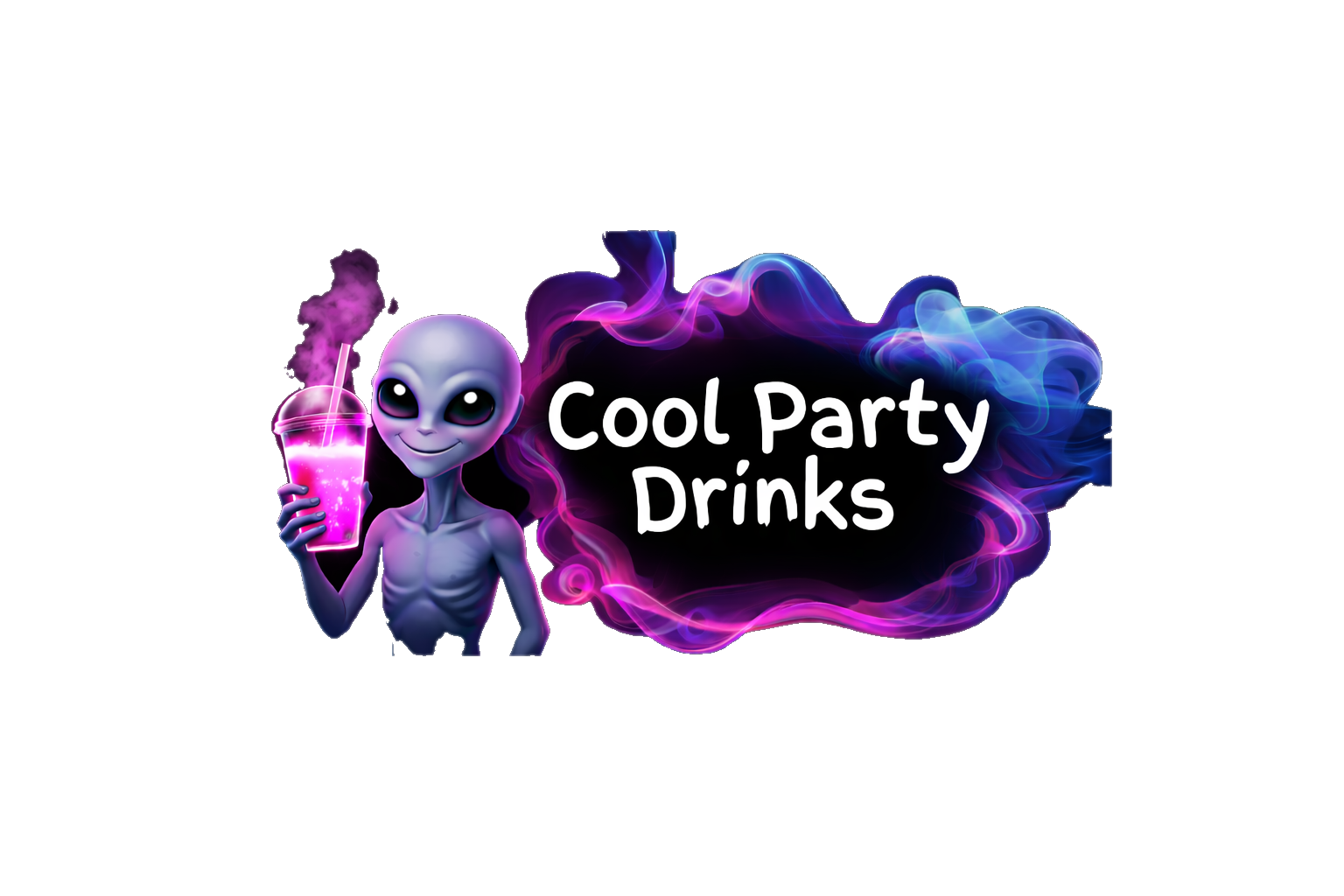 Alien bebé de CoolPartyDrinks con bebida humeante